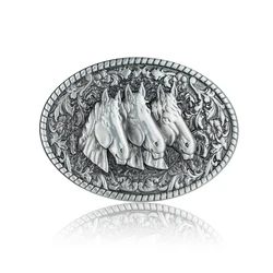 Western Belt Buckle Initial Vintage-Cowboy Rodeo Silver Large Skull Belt Buckle for Men Women