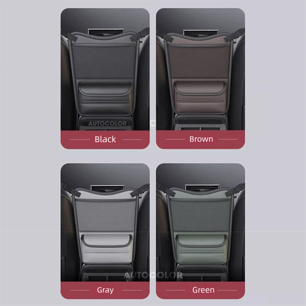 

Double Side Storage Car Seat Storage Bag Mesh Pockets Easy Installation Auto Hanging Organizer Large Capacity With Tissue Box