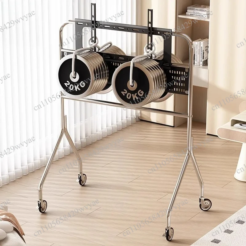 Movable TV Stand Rack Stainless Steel Universal TV Cart Bracket Fit 32-75 Inch TV Living Room Furniture