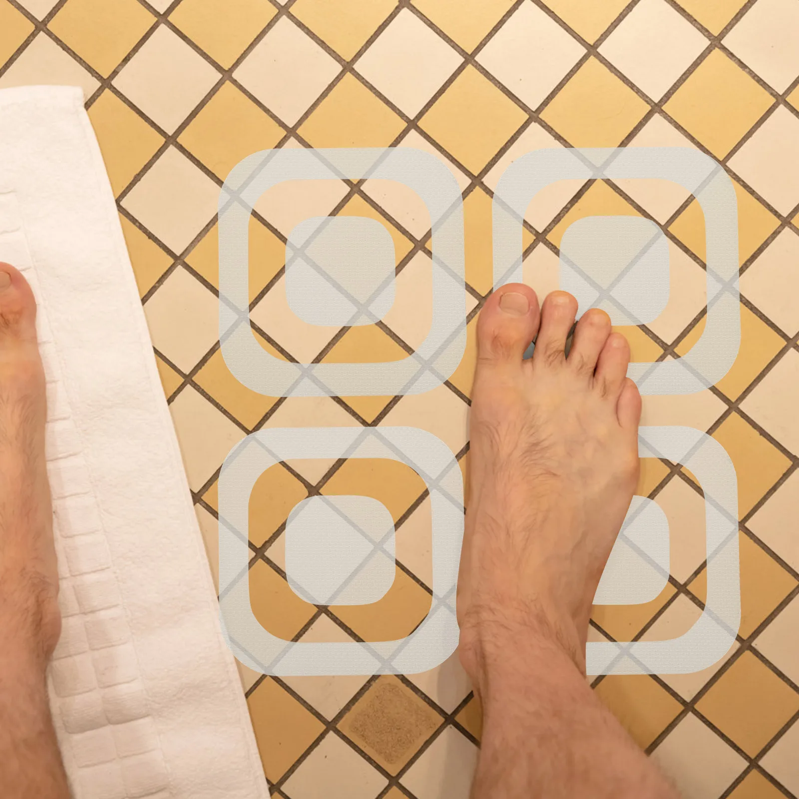 

24 шт., противоскользящая наклейка для ванной комнаты, нескользящая водонепроницаемая квадратная наклейка для ванны, детская защитная напольная наклейка, противоскользящие наклейки для ванны