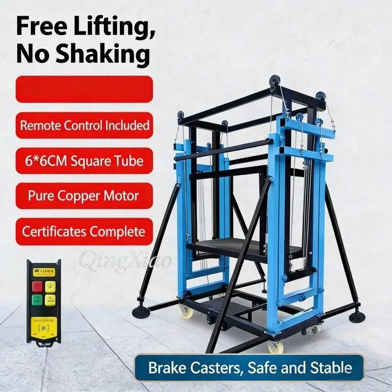 Foldable Mobile Electric Lifting Scaffold Platform Lifter Height 2-10M For Construction Work Sturdy Safe Stable Practical