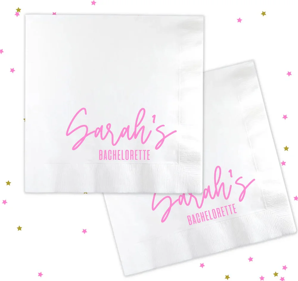 

50PCS Bachelorette Party Napkins, Personalized Bachelorette Beverage Napkins, Personalized Cocktail Napkins, Bachelorette Decora