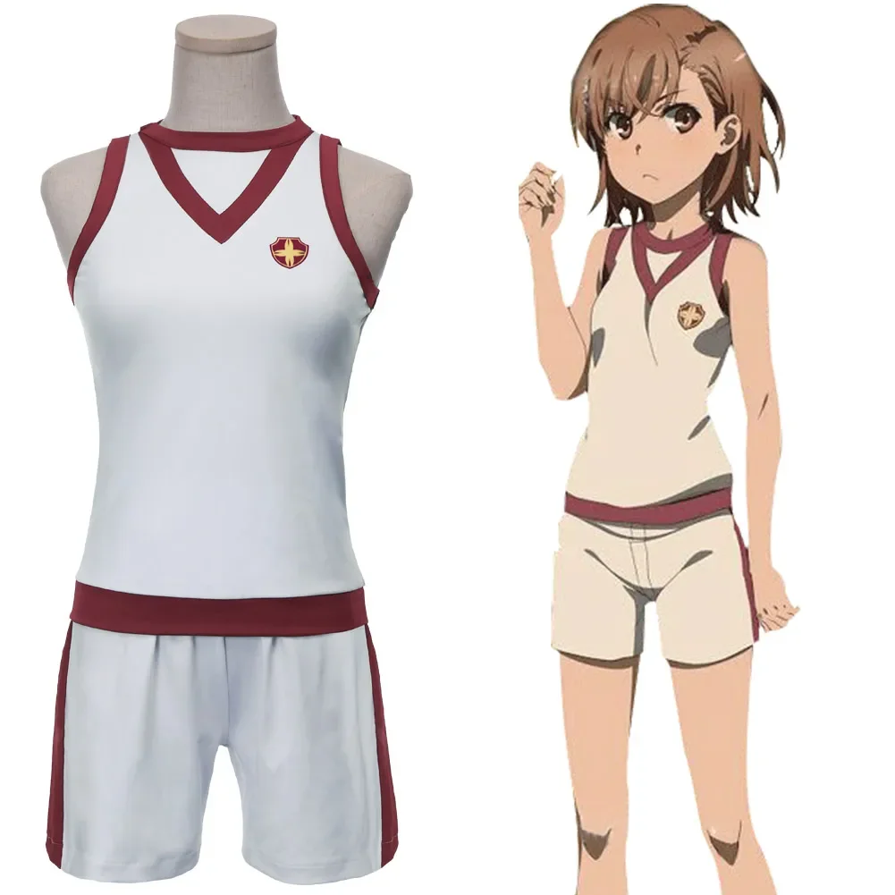 A Certain Scientific Railgun T Cosplay Misaka Mikoto Cosplay CostumeWomen School Uniform Gym Suit