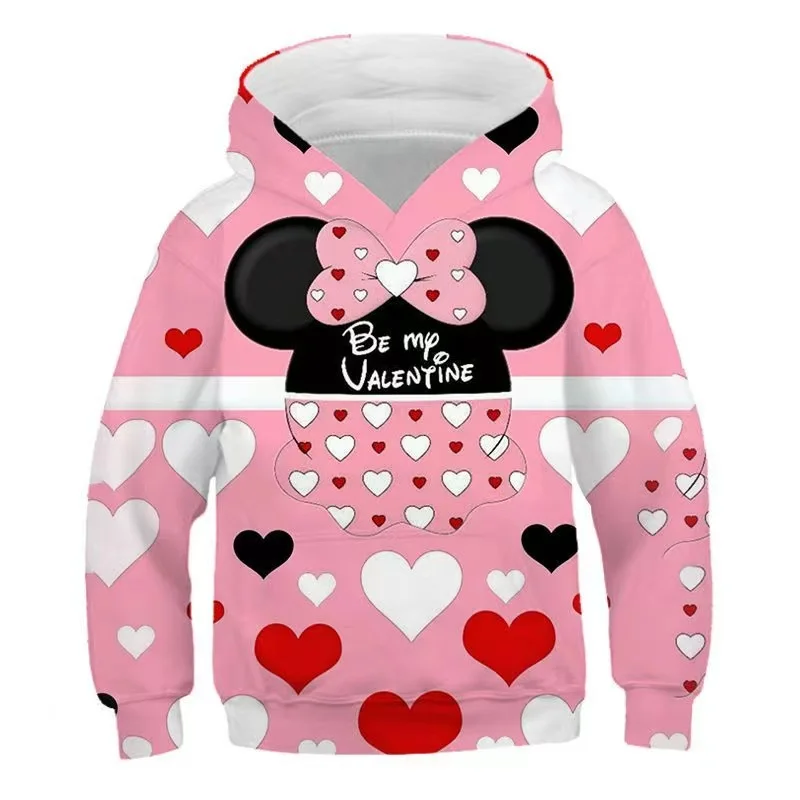 Sudadera con capucha de Mickey Minnie, jersey de Disney para niños y niñas, Sudadera con capucha de dibujos animados con estampado 3D, sudaderas con capucha de gran tamaño para hombres, ropa informal para hombres