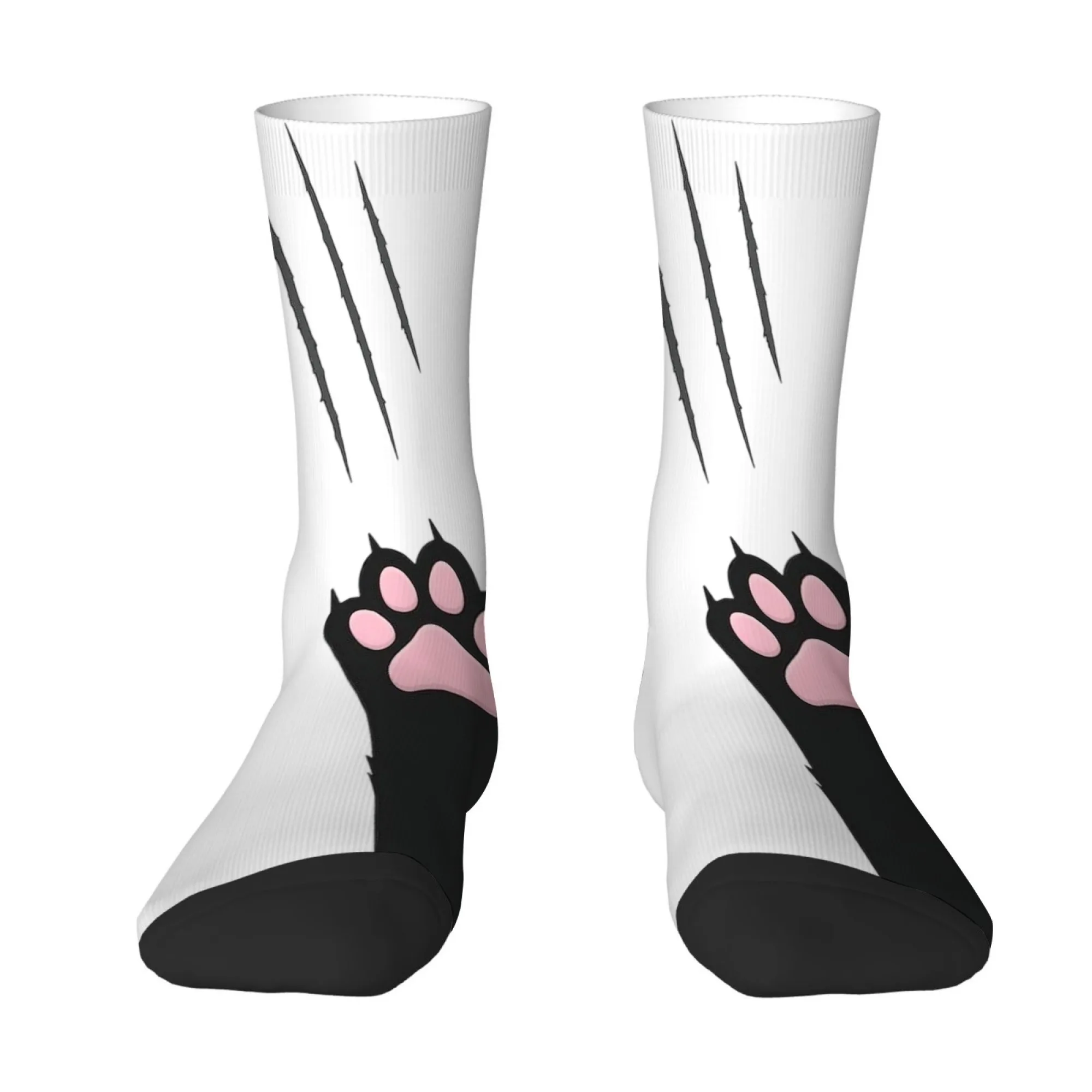 Cat Paw Scratch Pattern Socks Non slip Breathable Soft and Unisex Cute Stylish and Novelty Socks for Sports, Cycling and Hiking