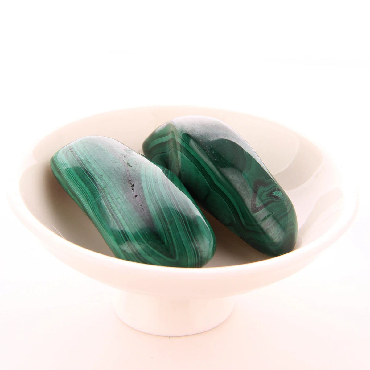 

Natural Malachite Raw Stone 2-4cm Polished Smooth Surface Force Large Particles for Personal