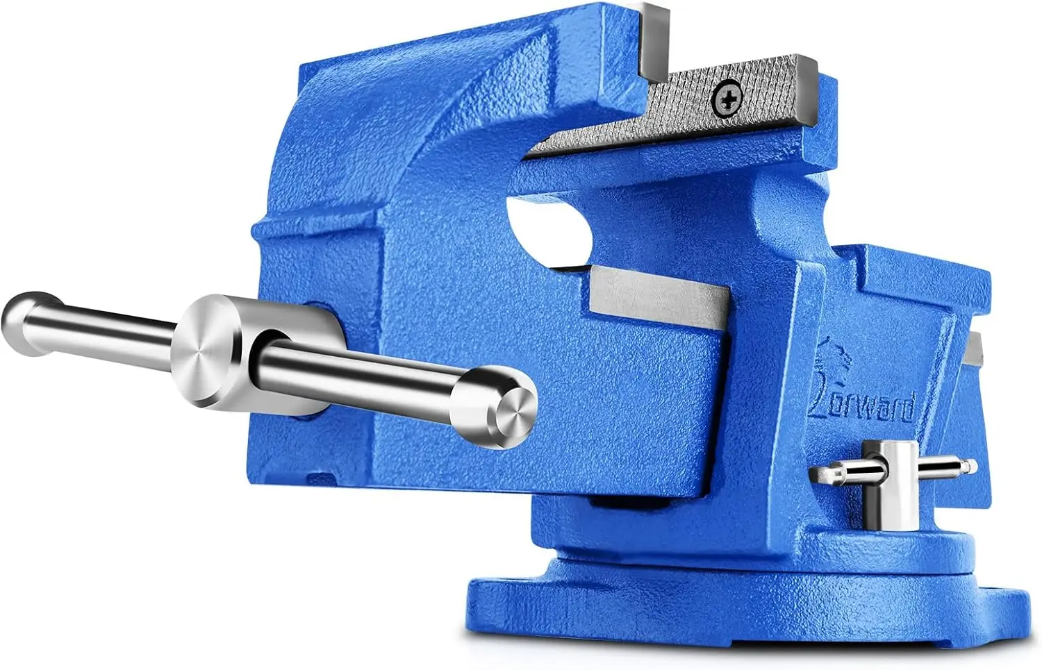 

6-Inch Heavy Duty Bench Vise, Ductile Iron, Swivel Base, Anvil, 5" Max Opening for Metalworking