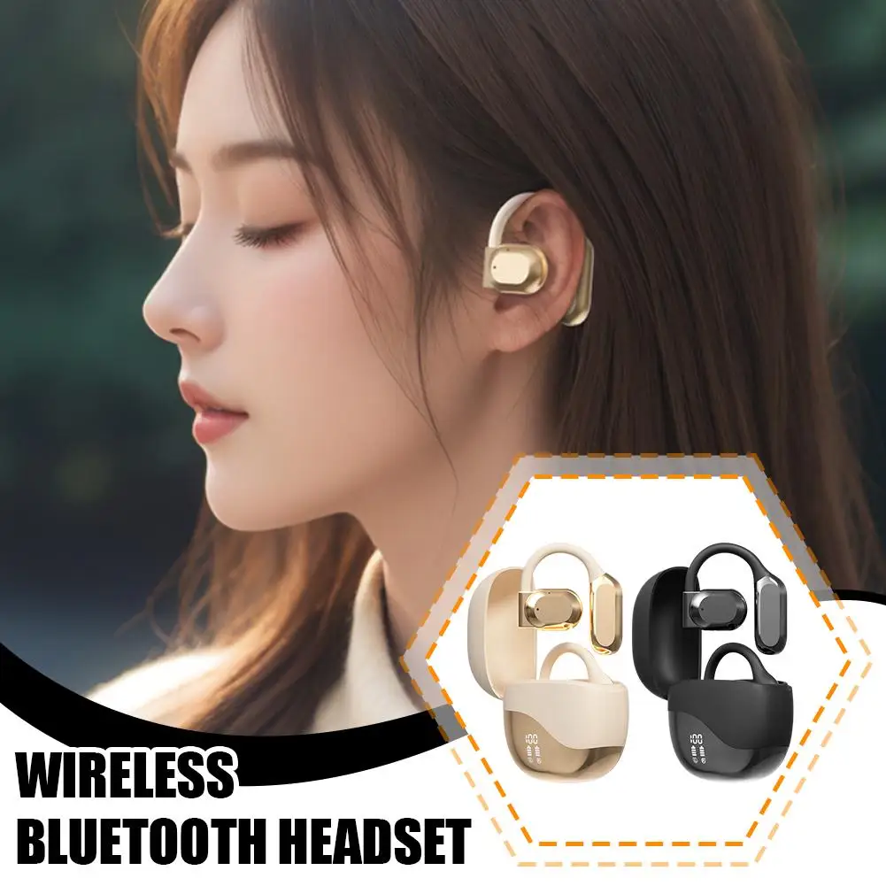 New Bluetooth Wireless Earphones Earhook HIFI Bluetooth Gaming With Running 5.3 Digital Earphones Microphone Display A9M6