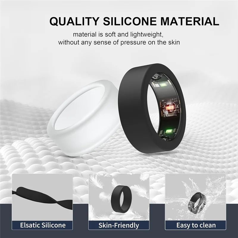 

(Limited Offer) Silicone Ring Protector For Oura Ring, 3 Pack Elastic Ring Cover For Oura Ring Gen 3 For Working Out (S (6/7/8/9