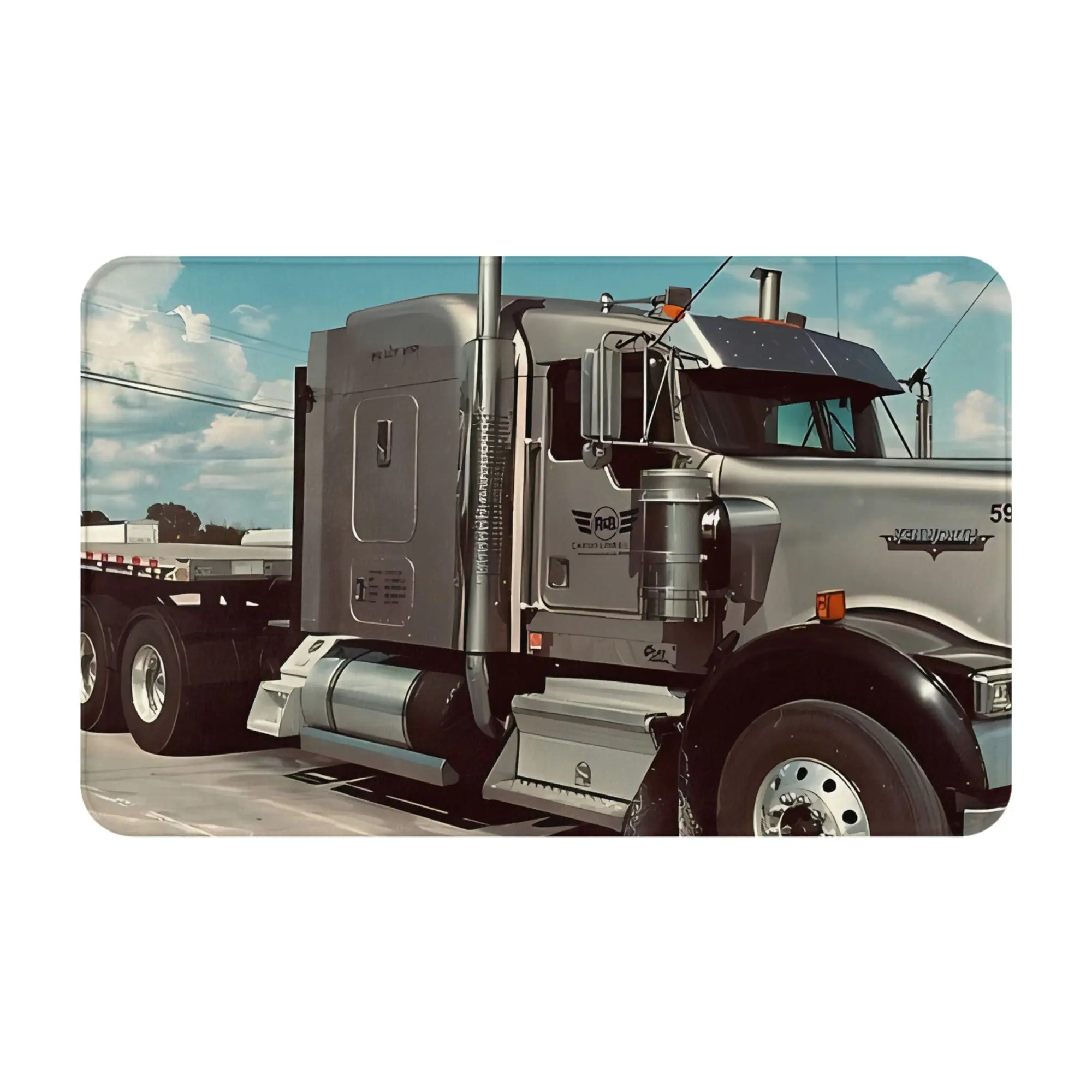 Kenworth W900 Decoraciones navideñas, alfombra para dormitorio, alfombra para puerta de Kenworth, alfombra para cocina, alfombra para puerta de entrada, decoración del hogar