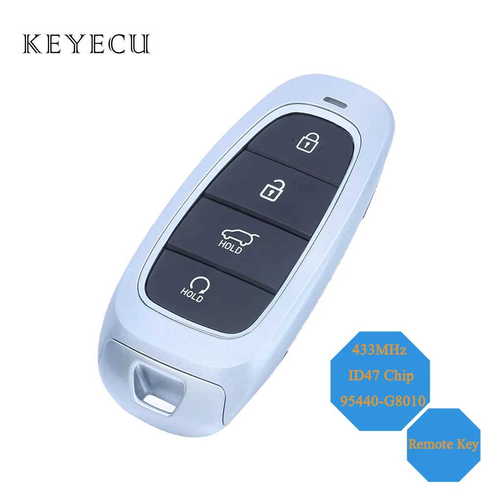 

Keyecu, 4 кнопки для Hyundai great2021 2022 2023 2024, умная Φ 433 МГц с чипом ID47 P/N: 95440-G8010