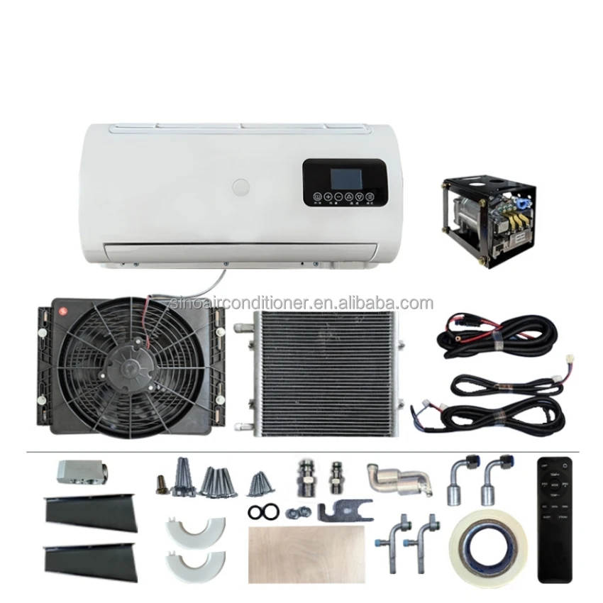 بطارية عالمية تيار مستمر 12 فولت 24 فولت مكيف هواء كهربائي مبرد لوقوف السيارات 12 فولت تكييف الهواء RV AC #1