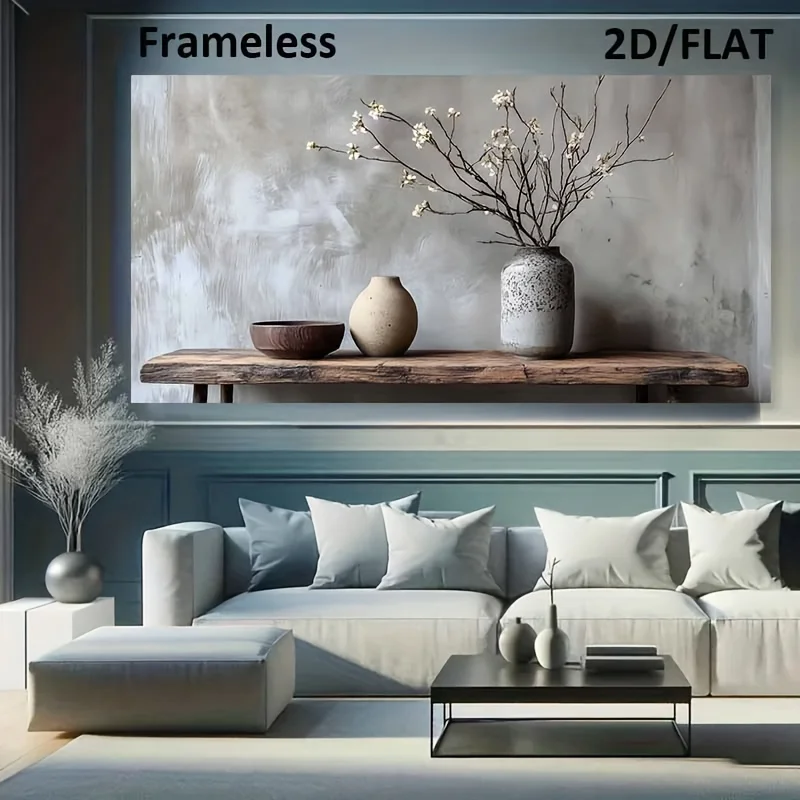 Frameless The Tranquility of Ceramics and Tree Branches Print Canvas Painting for Living Room Modern Wall Art Poster No Frame