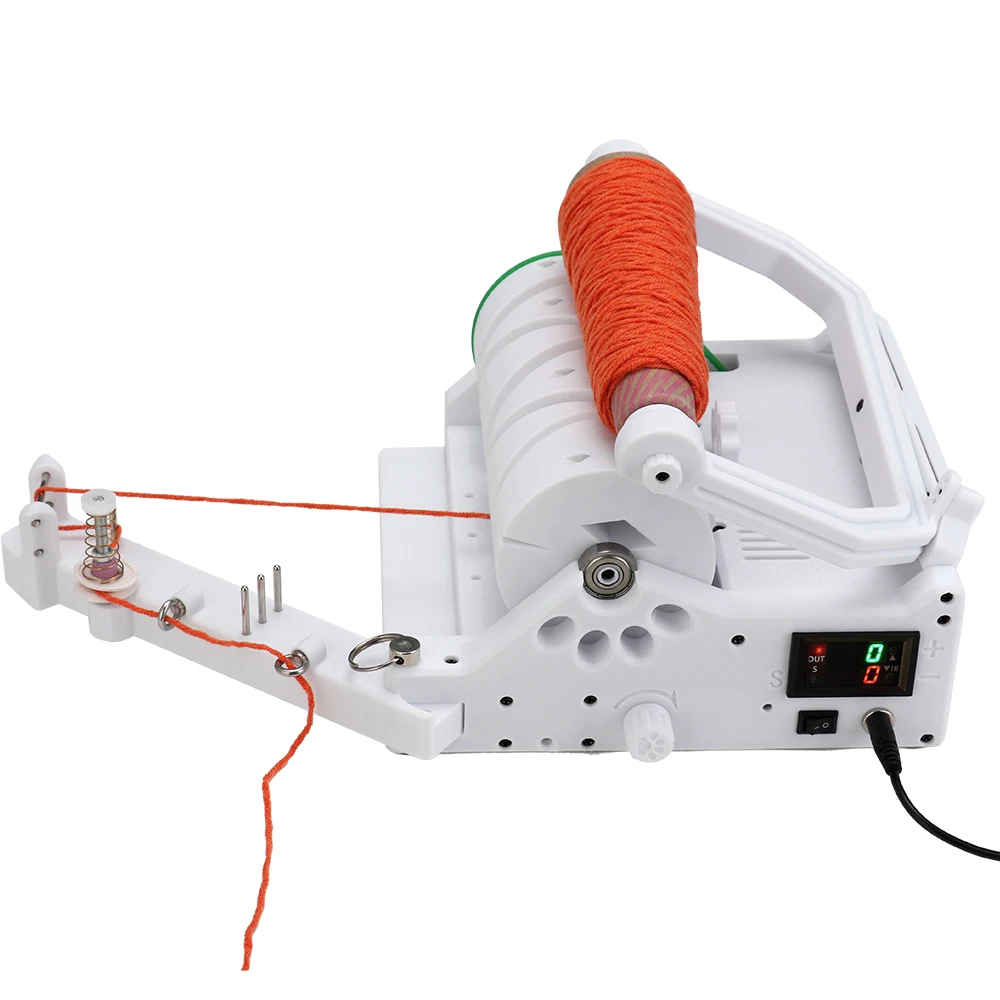 Automatic Electric Yarn Winder with Plying Function Stepless Yarn Ball Winder for Knitting Crochet Fiber Art Yarn Cone Winding