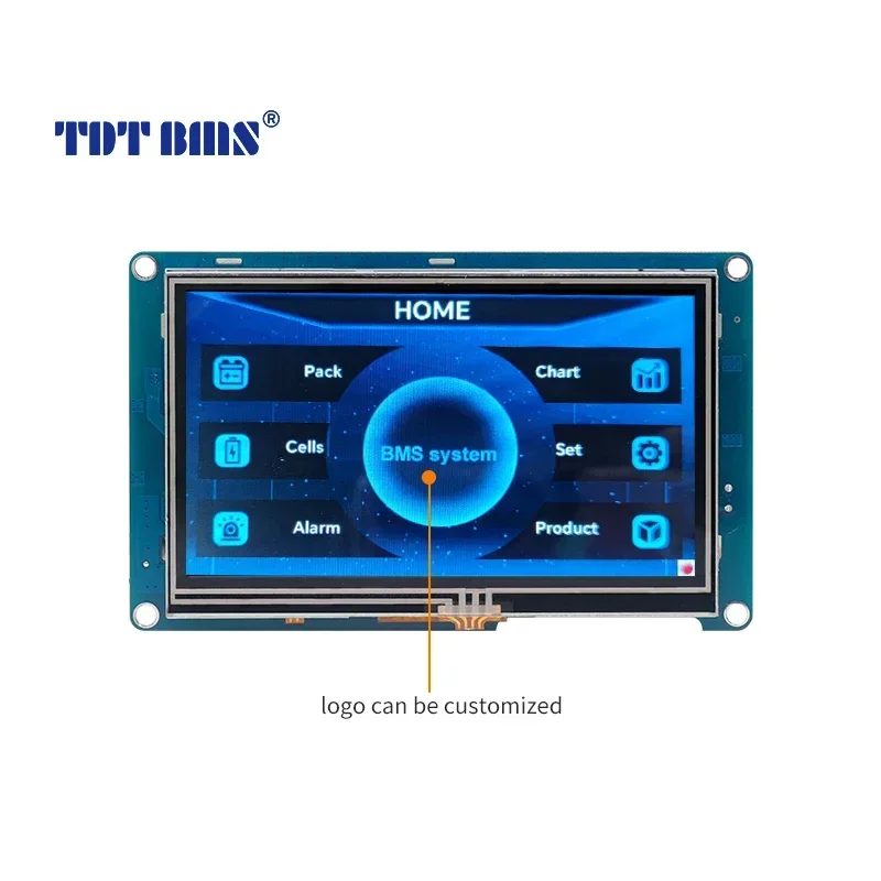 TDT Smart Bms Accessories LCD Screen Views Voltage Current Temperture SOC RS485/CAN LCD Touch Screen