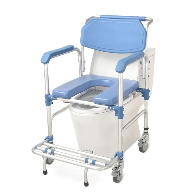 

Folding toilet chair elderly toilet chair on wheels bathroom toilet seat