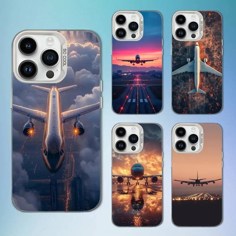 

Чехол для телефона Airplane Art Plane для iPhone 16,15,14,13,12,11, Mini, Pro, SE, MAX, белый матовый противоударный чехол