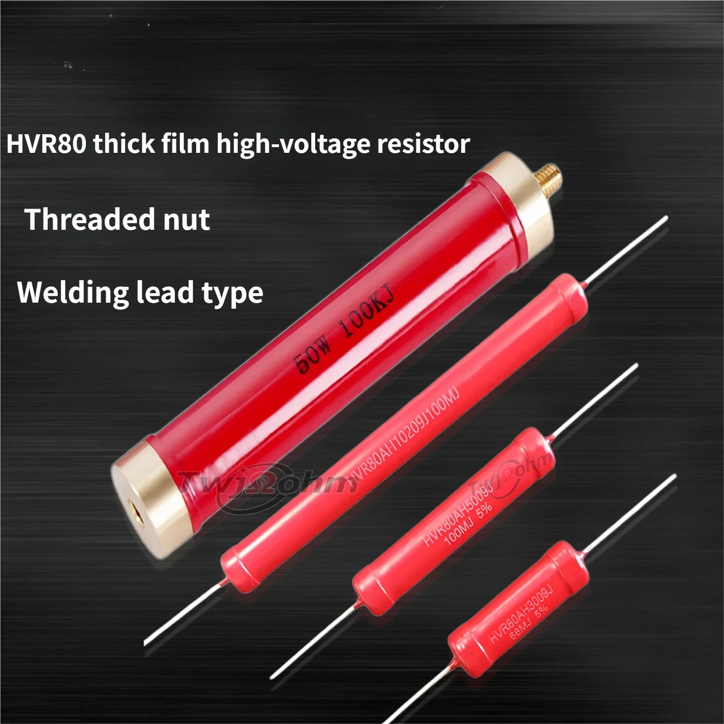 10W High Voltage Resistor HVR80 Replacement for Ohmite Slim-Mox, Vishay FHV-200/400 & KOA GS, Thick Film Non-Inductive 100M-1G