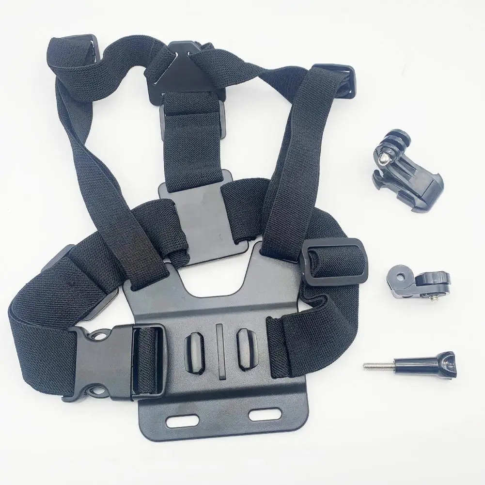Phone Mount Holder Chest Strap Action Camera Bracket Adjustable Easy to Install 360-Degree Rotation Phone Clip Chest Strap Kit