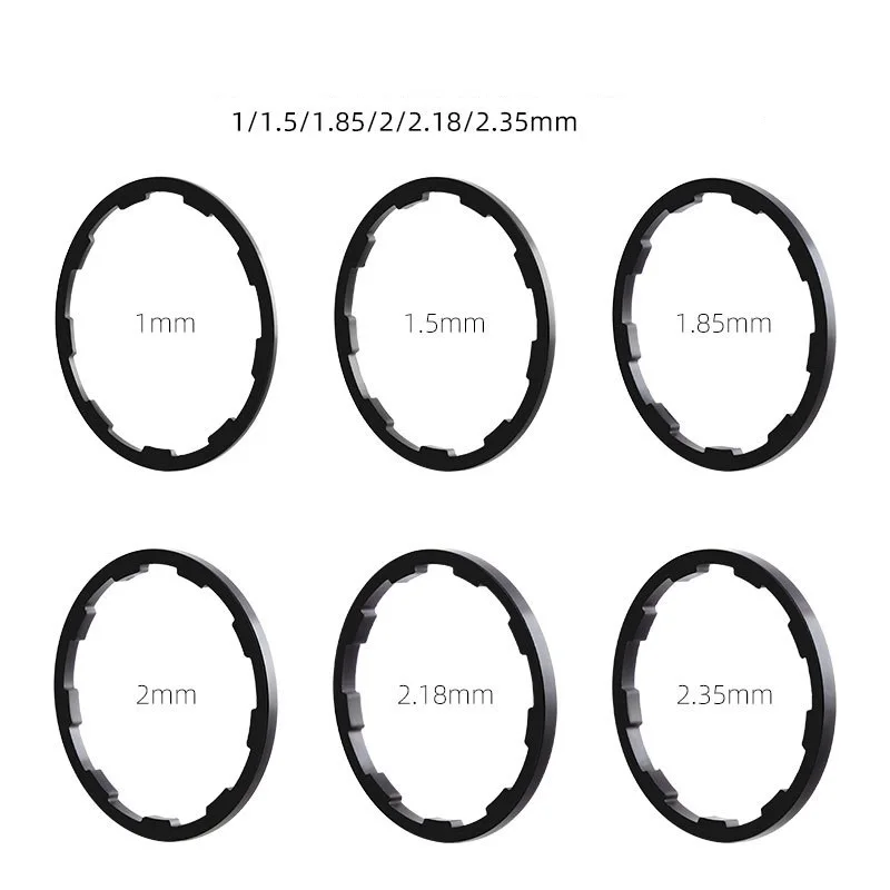 1/1.5/2/1.85/2.18/2.35mm Bicycle Hub Washer MTB Bottom Bracket Spacers Flywheel Cassette Gasket Road Bike Freehub Washer