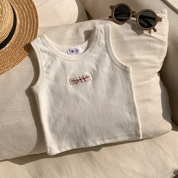 Kids' Cotton Sleeveless T-Shirt | Casual Summer Vest Top 2 Fashion Children T-shirt For Girls Boys Cotton Vest Tops Kids Summer Clothes Sleeveless T-shirt 2