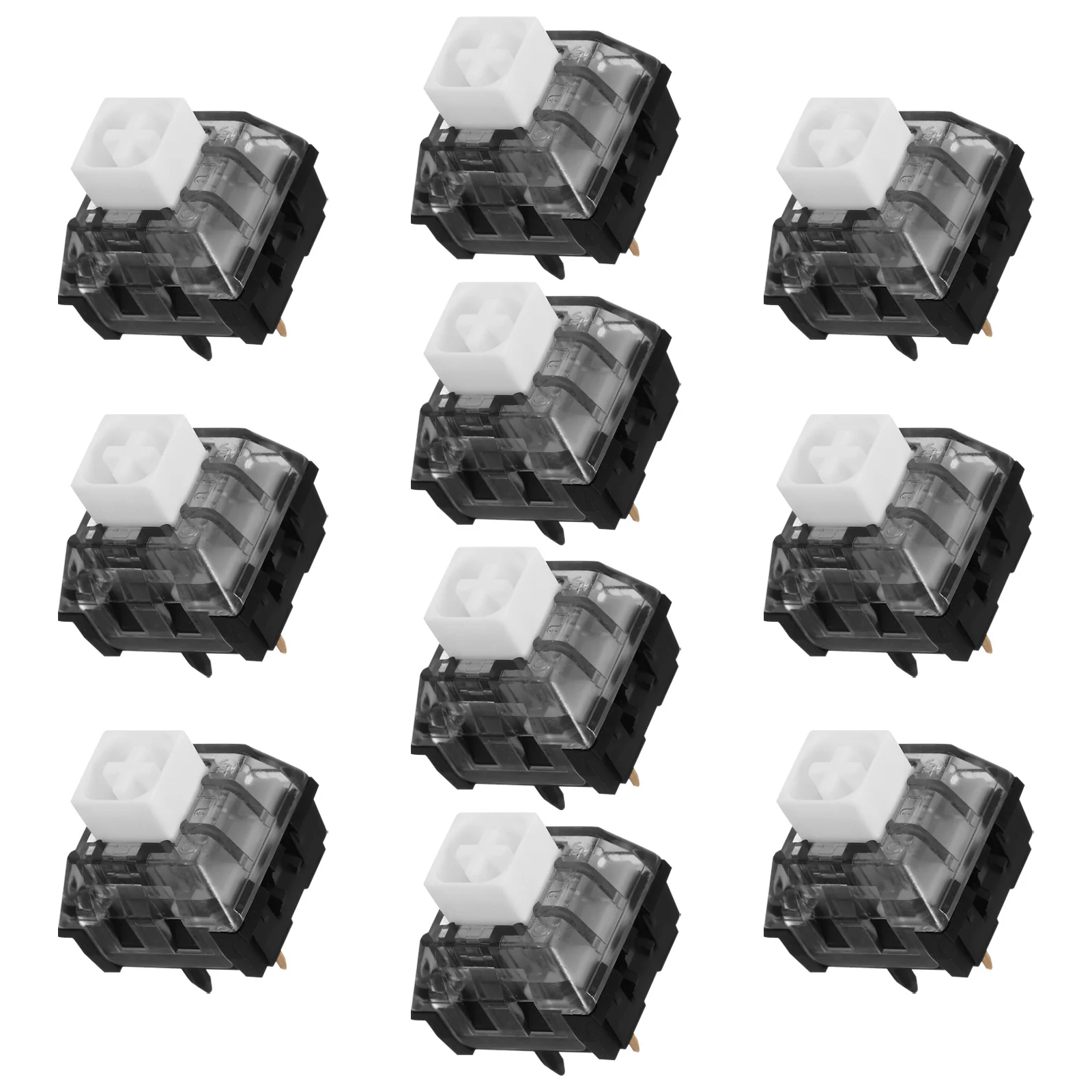 

10Pcs Clicky Gaming Keyboard Switches White V2 Mechanical Keyboard Shaft Body High Performance Speed Typing Switches for Gaming
