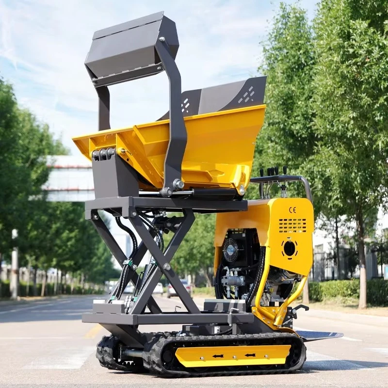 

Free Shipping Mini Crawler Dumper Multifunctional Tracked MINI Dumper 800KG Mini Transporter Dump Truck for Construction