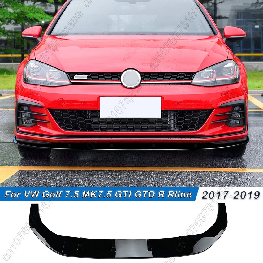 

Для Volkswagen Golf 7.5 MK7.5 GTI GTD R Rline 2017-2019 Maxton Style Передний бампер Разделитель губ Диффузор Комплект кузова Глянцевый черный