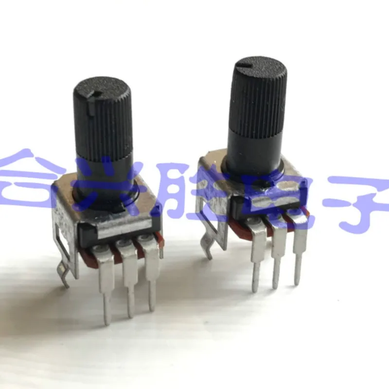 2 Pieces R09 Type Audio Power Amplifier Mixer Potentiometer 3Pin Single B10K B103 Shaft Length 12MM