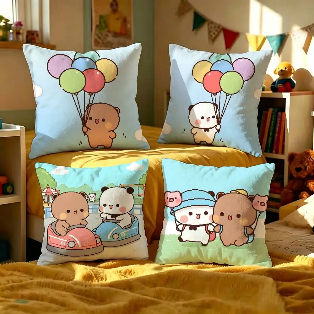 Bear Cartoon Kawaii D-Dudu B-Bubu Lucky Dragon pillow cover sofa cushion cover home room decoration children gift