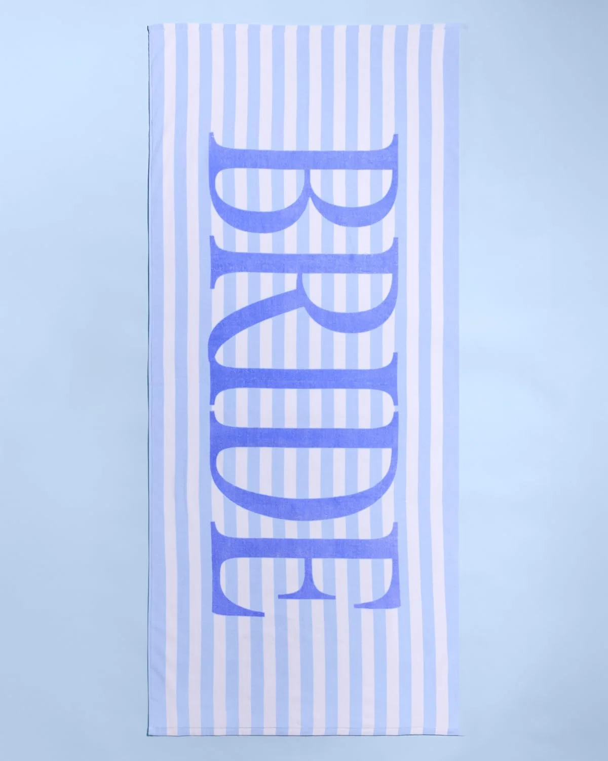Soft Pink Vertical Thin Stripe Bold Bride Letter Super Absorbent Microfiber Beach Towel Wedding Girls Holiday Swimming Shower