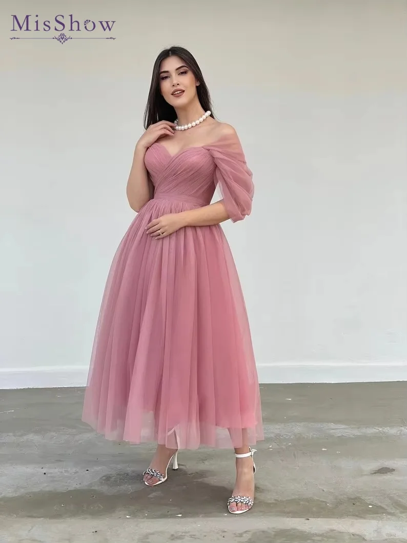 short pink bridesmaid dresses One Shoulder Pearl Lace Dress – misaislestyle Available in full size range (US0 A-line/Princess Bateau Short Sleeve Short/Mini