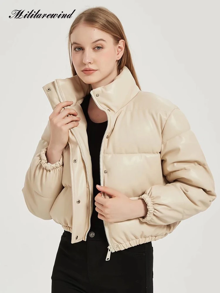 

New Autumn Winter Jacket Women Parkas Thick Warm Pu Leather Coat for Women Motorcycle Jacket Casual Fashion New in Outerwears