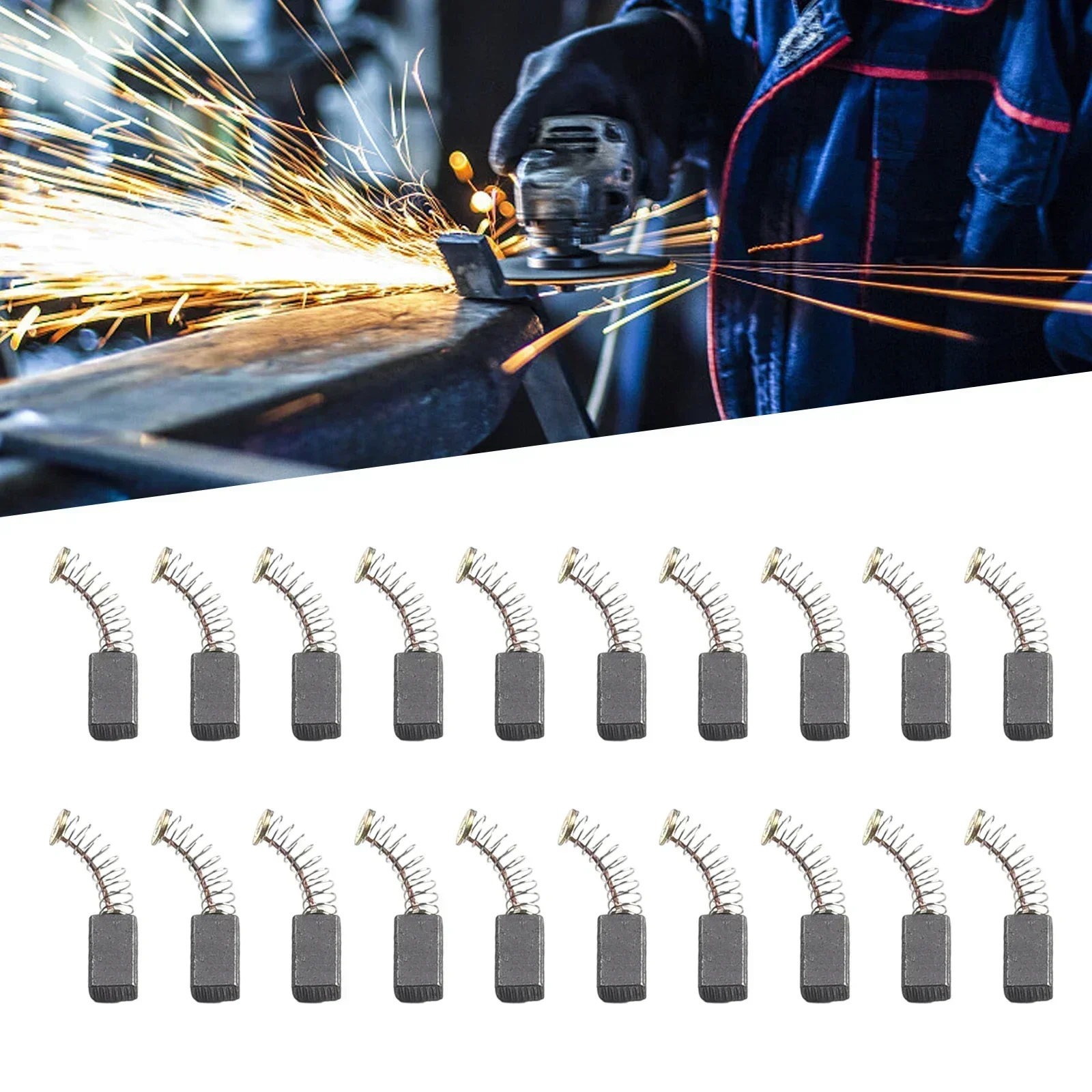 20Pcs 5x8x15mm Carbon Brushes Motor Brush Coal Brush For Bosch CSB 650-2 RE/CSB 650-2 RET Electric-Drill Hammer Angle Grinders