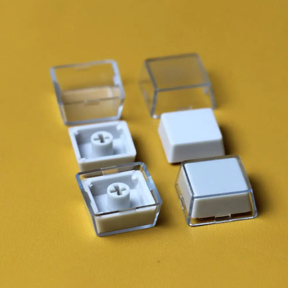 Transparent Keycaps Double-layer Keycaps Removable Mechanical Keyboard Replacement Keycaps Relegendable Keycap Shell Protection