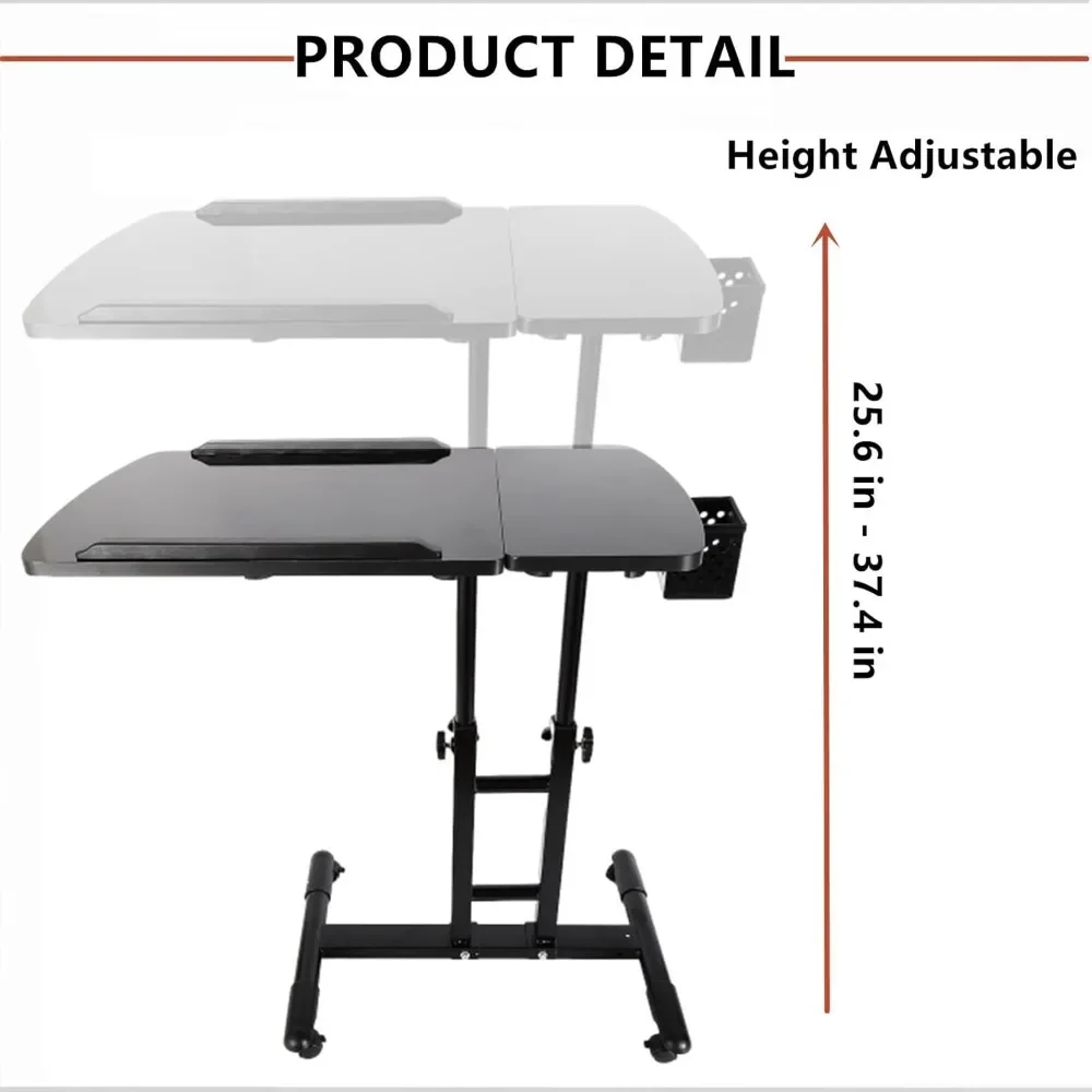 Tattoo-Station de travail réglable recommandée pour salon, chariot roulant, double seau, grand, travail mobile, 25.6 "-37.4"