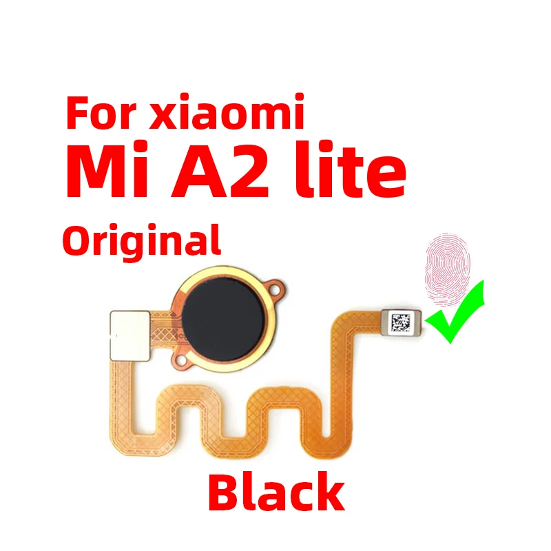 Original For Xiaomi mi A2 lite Fingerprint Sensor Scanner Touch ID Connect home button Flex Cable