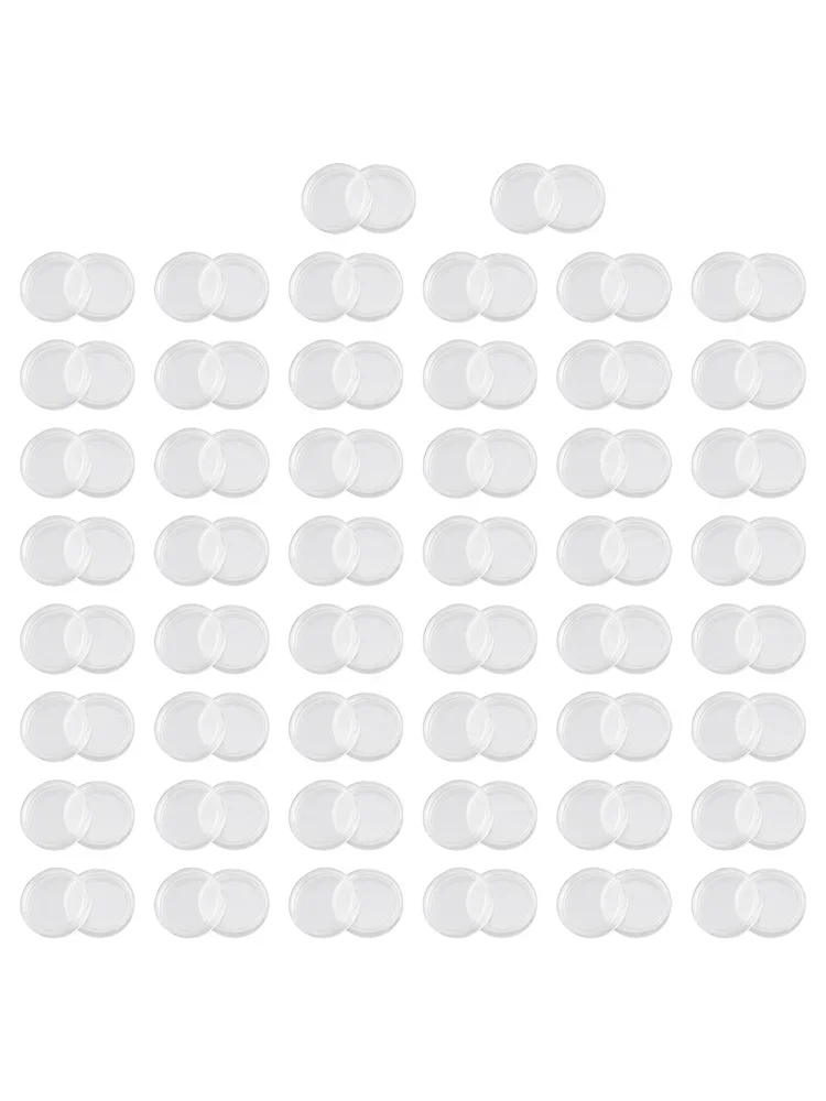 Plastic Coin Holders Capsules, 23mm Diameter, 100Pcs Clear Storage Case Box, Safely Protect Your Coin Collection