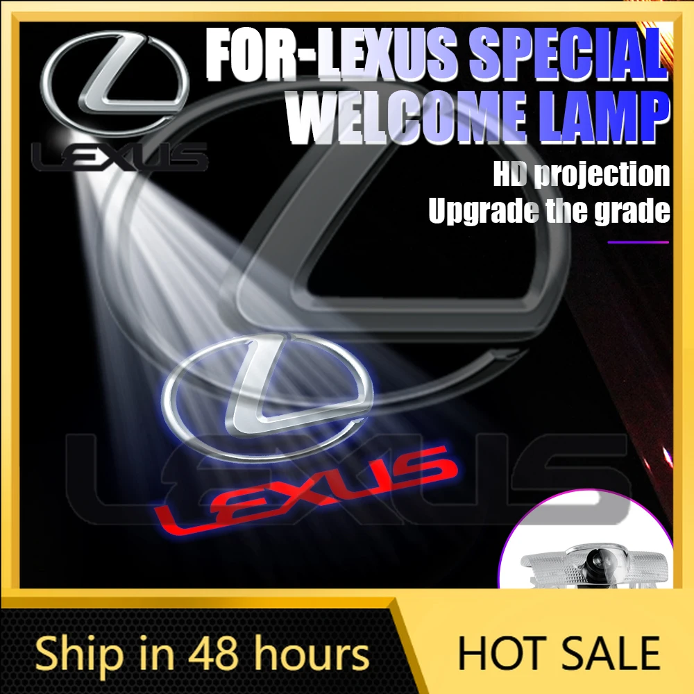 

2026 Hot Interior Stickers Led HD Car Door Logo Welcome Light Projector Lamps Accessories For Lexus CT200h NX300h RX300 RX330 EX