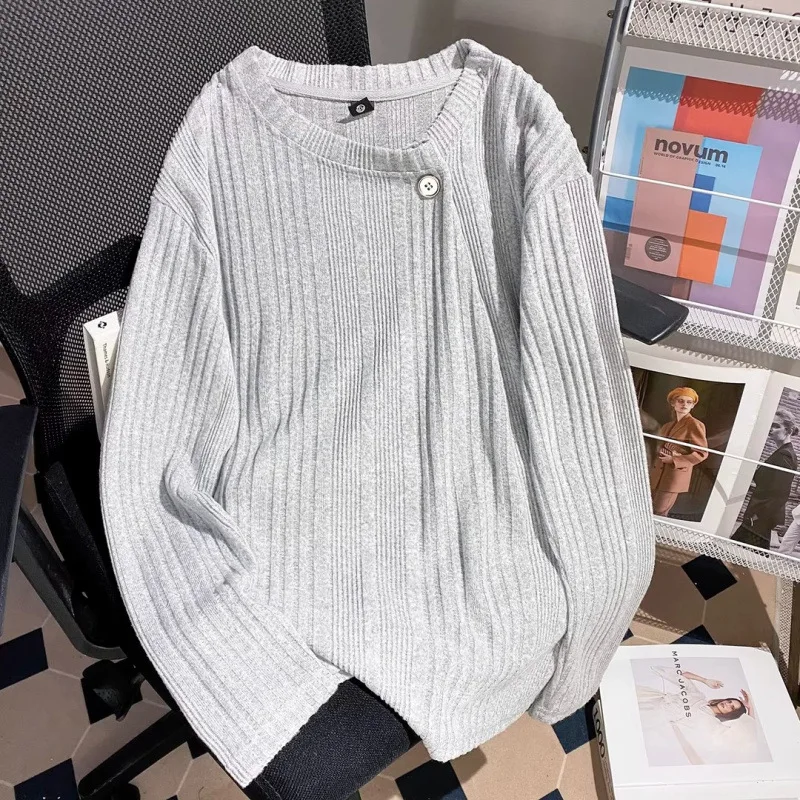 American Design Niche Pit Strip Long-sleeved T-shirt Boys 2026 Spring and Autumn New Versatile