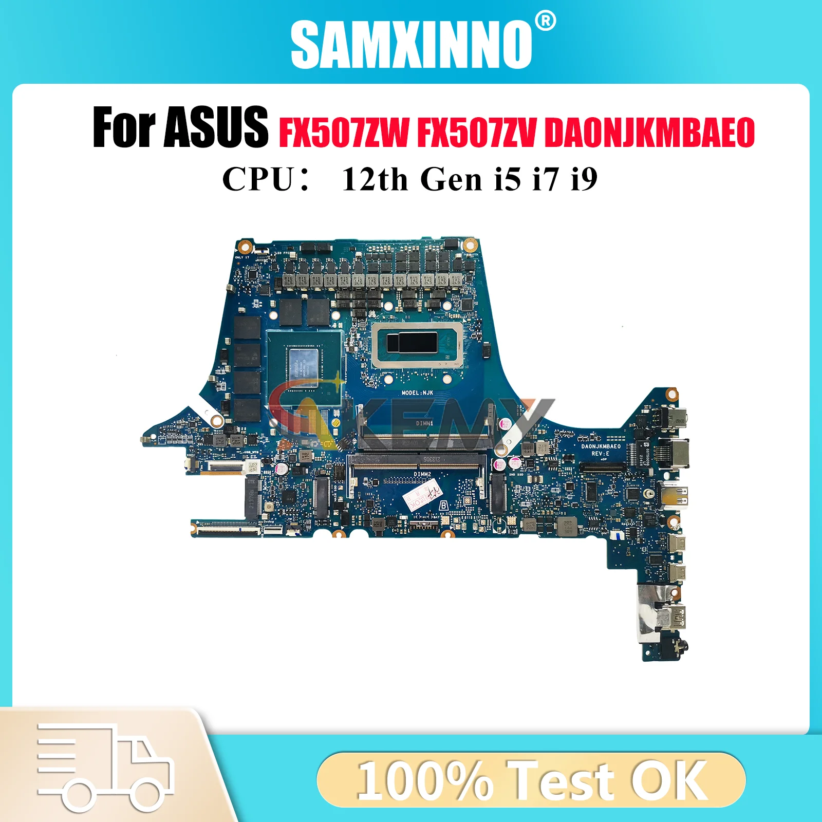 DA0NJKMBAE0 Laptop Motherboard For ASUS TUF Gaming FX507ZS FX507ZR FX507ZW FX507ZV FX507ZM FX507Z Mainboard W/ 12th Gen i5 i7 i9