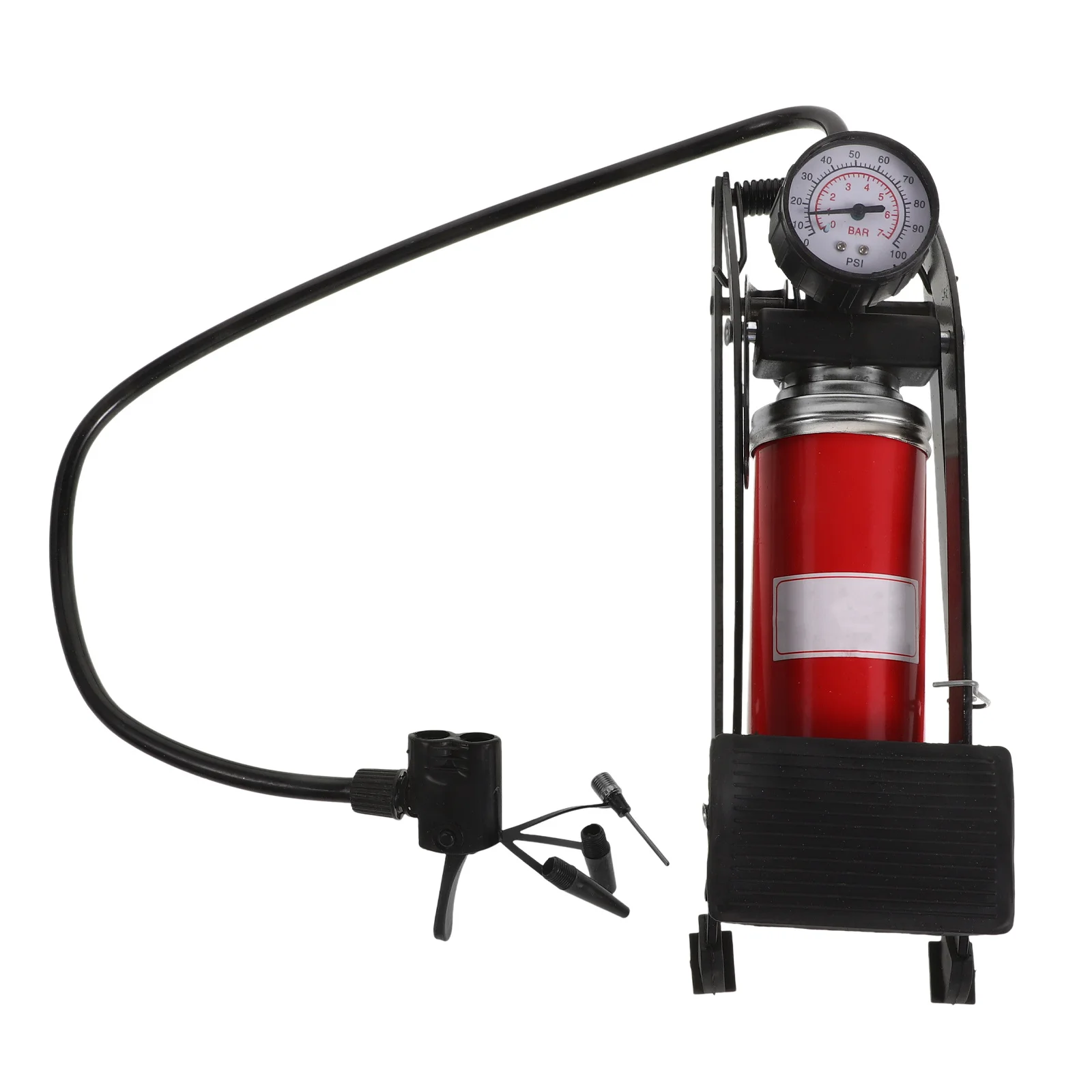 

1pc Foot For Car Tire High Pressure Bike Pump With Barometer Anti-Slip Design Tire Floor Pump Pumps Inflator Motorcycle Bicycle