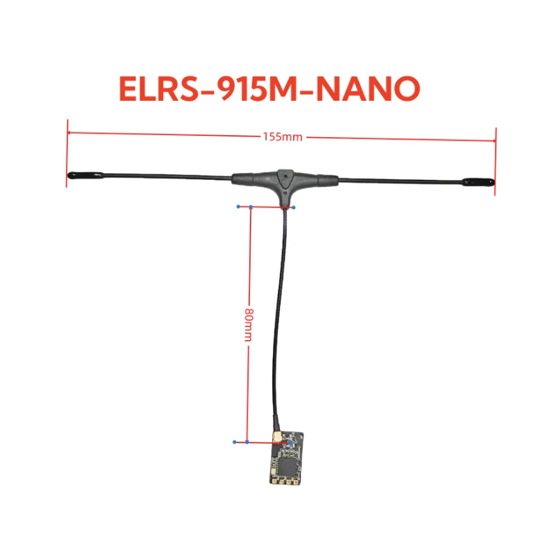 

ELRS 915 915MHz NANO ExpressLRS Receiver with T type Antenna Support Wifi upgrade for RC FPV Traversing Drones Parts