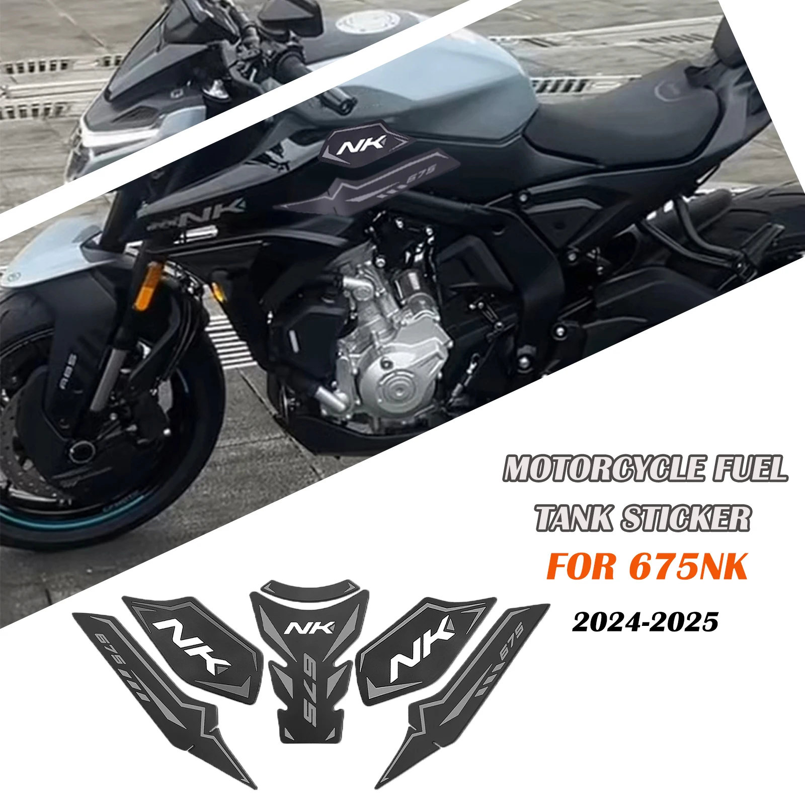 

Fuel tank traction pad motorcycle fuel tank pad anti-slip fuel tank sticker fuel tank towing pad For CFMOTO 675NK 2024-2025