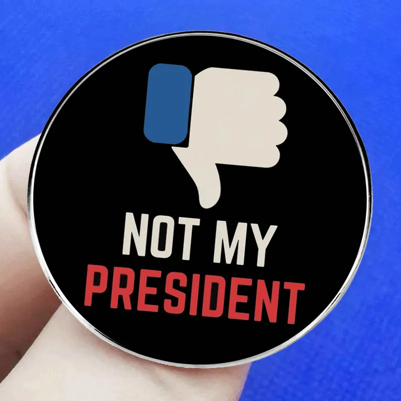 ليس رئيسي دبابيس شارة التلبيب مضحك السخرية بروش حقيبة الملابس الديكور المجوهرات