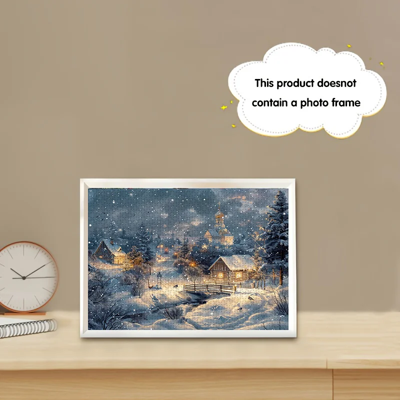 500 قطعة من صندوق الألغاز الصغير للبالغين بتصميم مشهد الثلج في الشتاء - متين للغاية، يحدي البالغين، والترفيه العائلي، #5