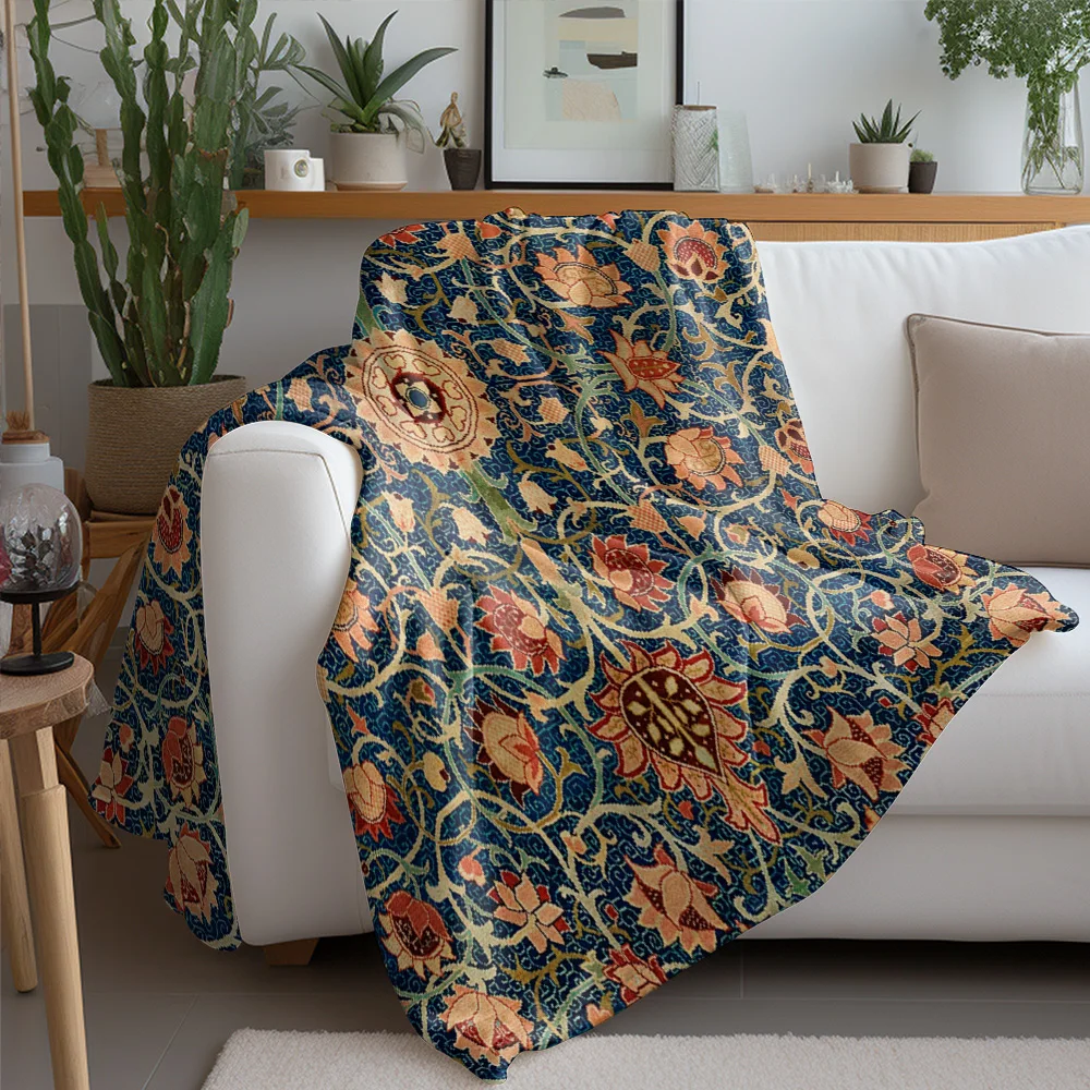 Vintage Paisley Blanket Turkish Kilim Rug Bedspread Decorative Throw Cotton Sofa Cover Cushion 130x180cm
