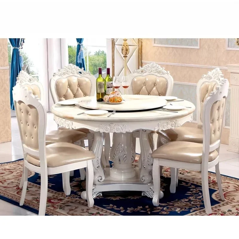 

# Luxury Dining Room Round Marble Dining Table Orff Style Furniture