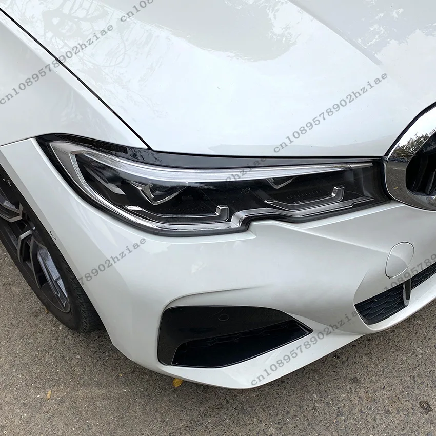 For BMW G20 G21 320i 325i 330i 2019-2025 Sedan / Touring  ABS Glossy Black Car Evil Headlight Eyebrows Eyelid Body Kits Tuning view 5