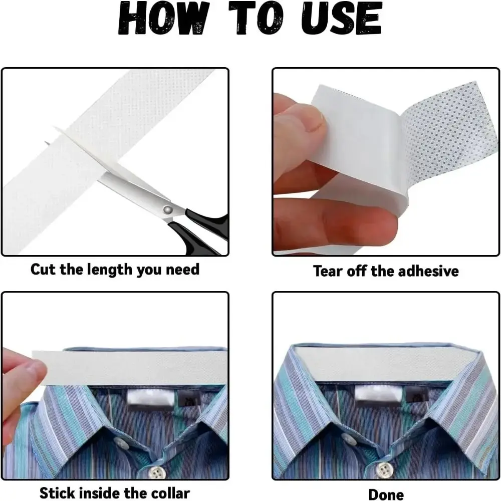 8/80 متر طوق مكافحة القذرة قاتمة ذاتية اللصق المتاح الكفة تحديد الشريط تنفس العرق ماصة الشريط